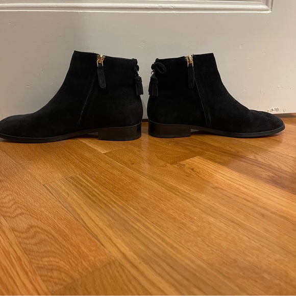 Kate Spade NY Saddle Black Suede Back Bow Tassel boots size 7.5 - Picture 4 of 16